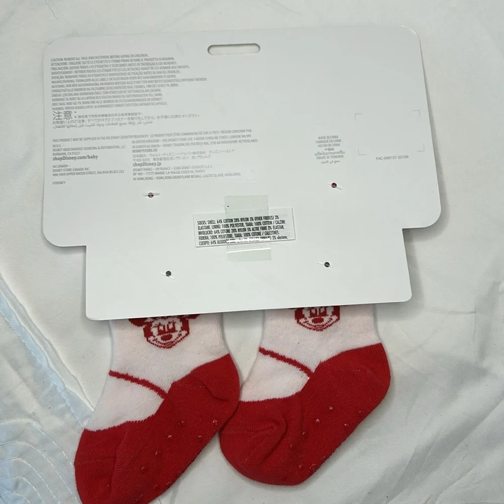 NWT DISNEY BABY Minnie Mouse socks and headband. Size 6-12 month old. - Picture 4 of 4